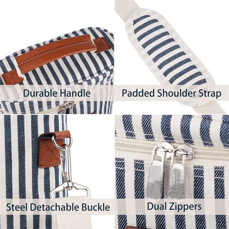 Custom 4 Bottles Leakproof Insulated Wine Carrier Cooler Bags For Travel high quality